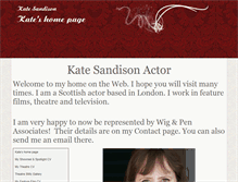 Tablet Screenshot of katesandison.com